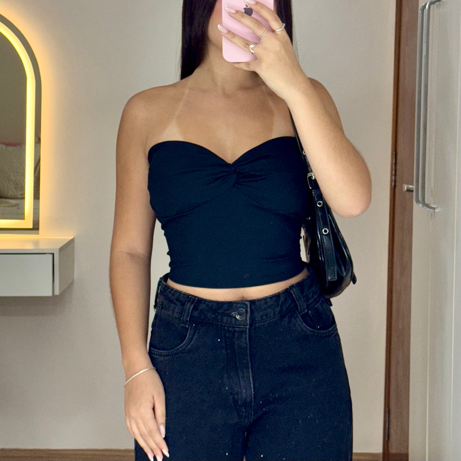 Cropped Canelado Tomara que Caia July