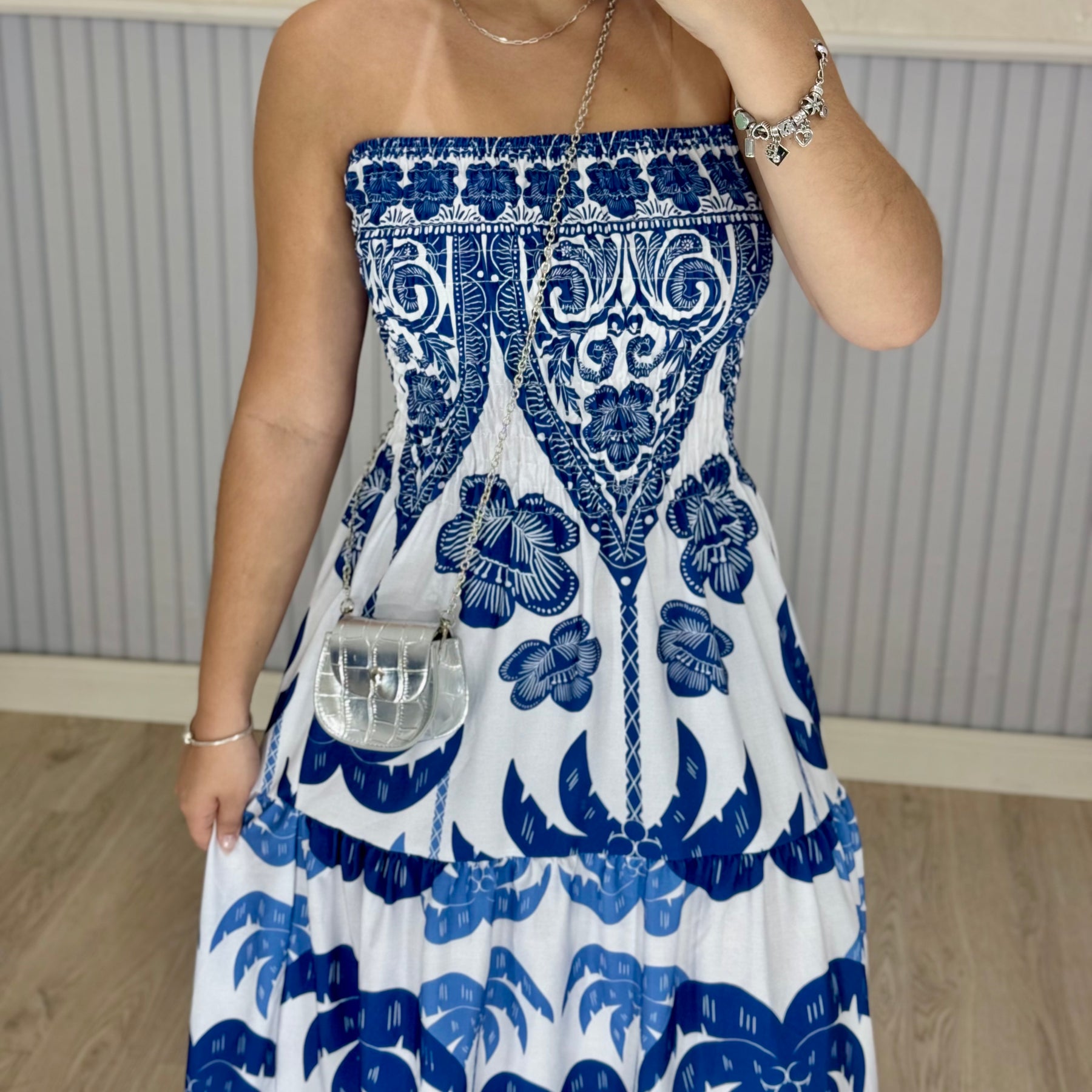 Vestido Longo Lastex Lauren