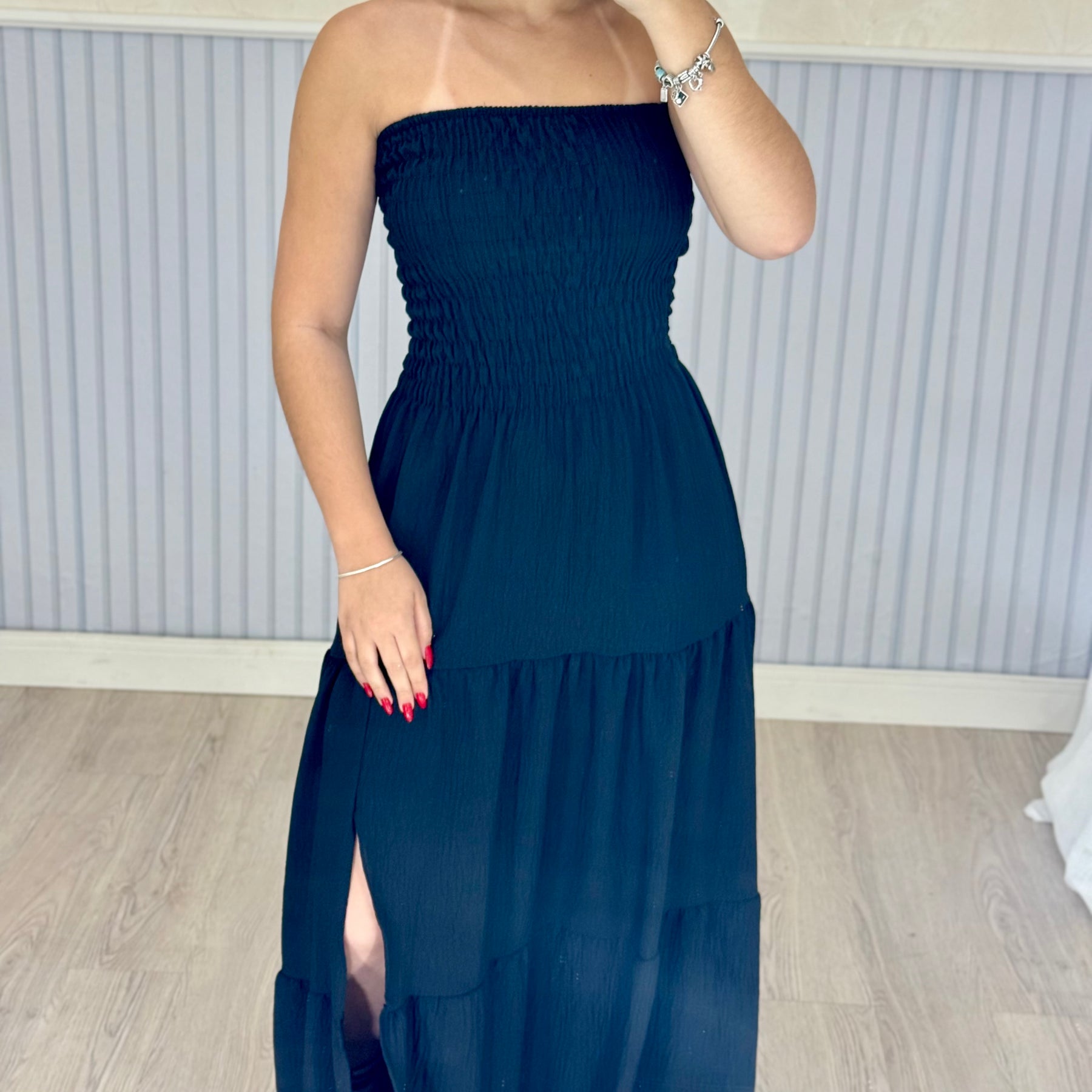 Vestido Longo Lastex Lauren