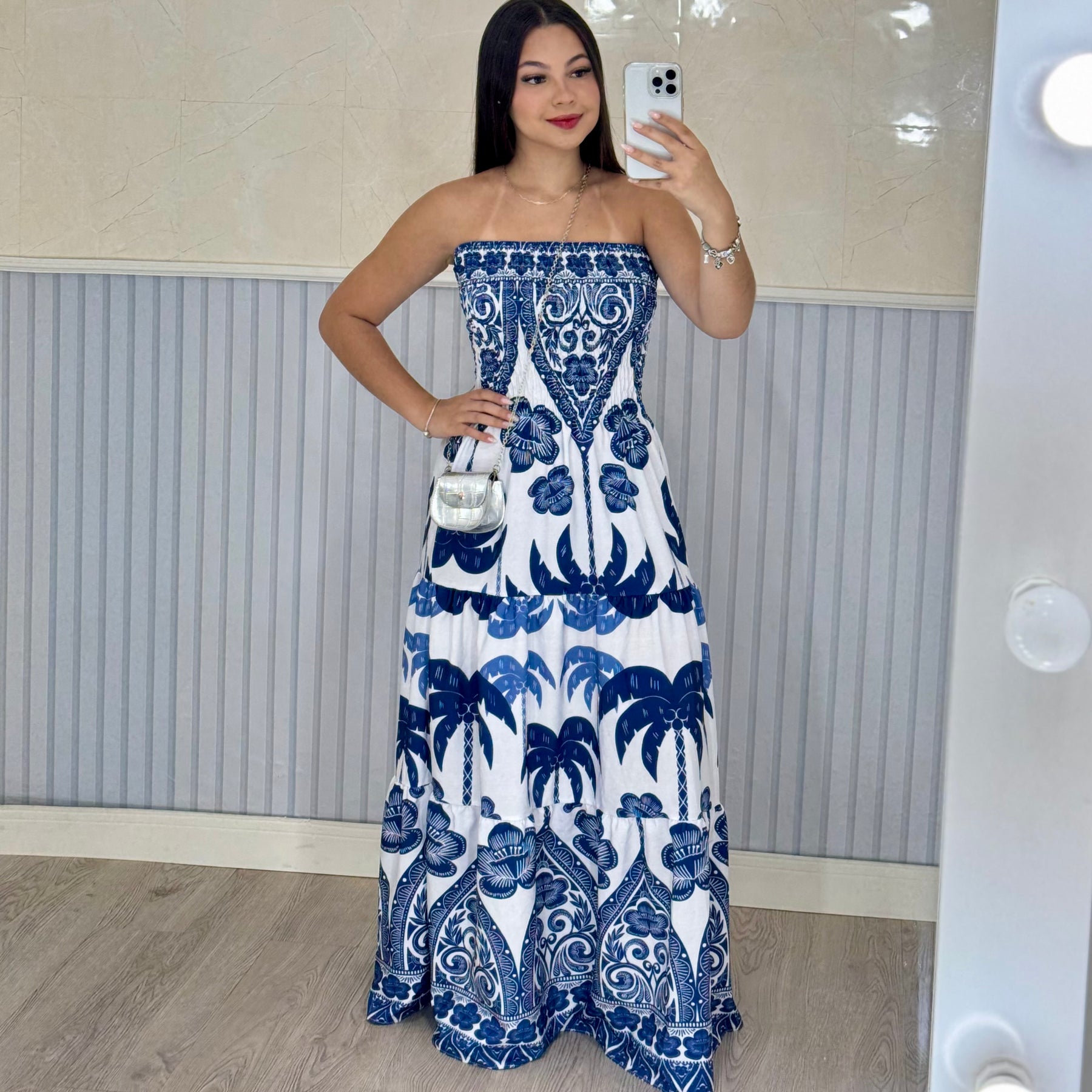 Vestido Longo Lastex Lauren