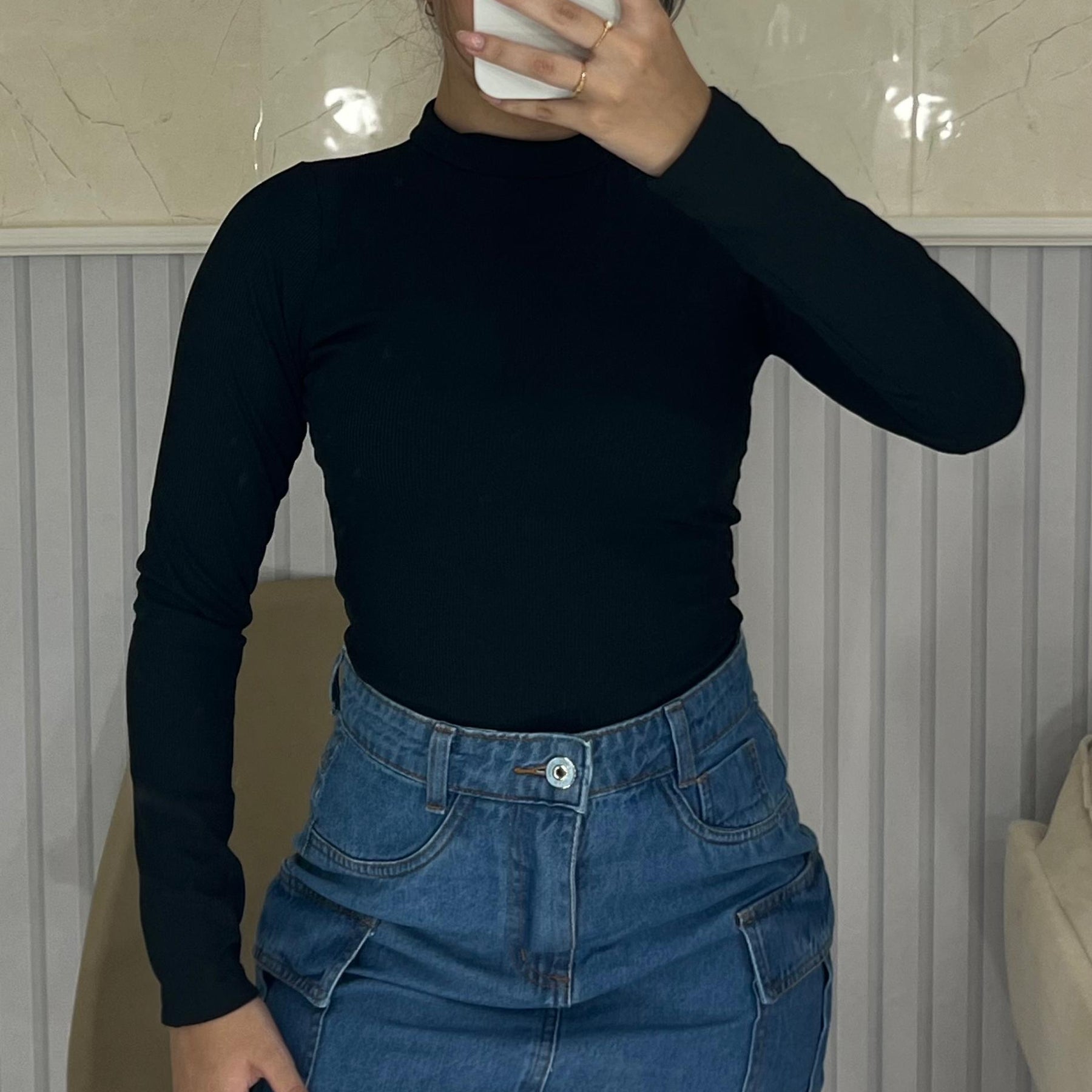 Body Canelado Manga Longa