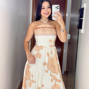 Vestido Longo Forrado Isabele