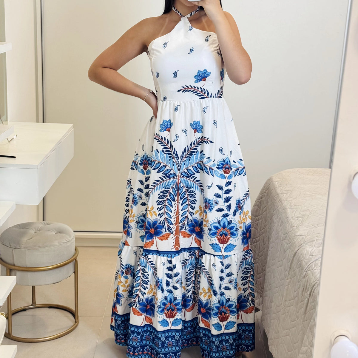 Vestido Longo Estampado Isabela *OUTLET*