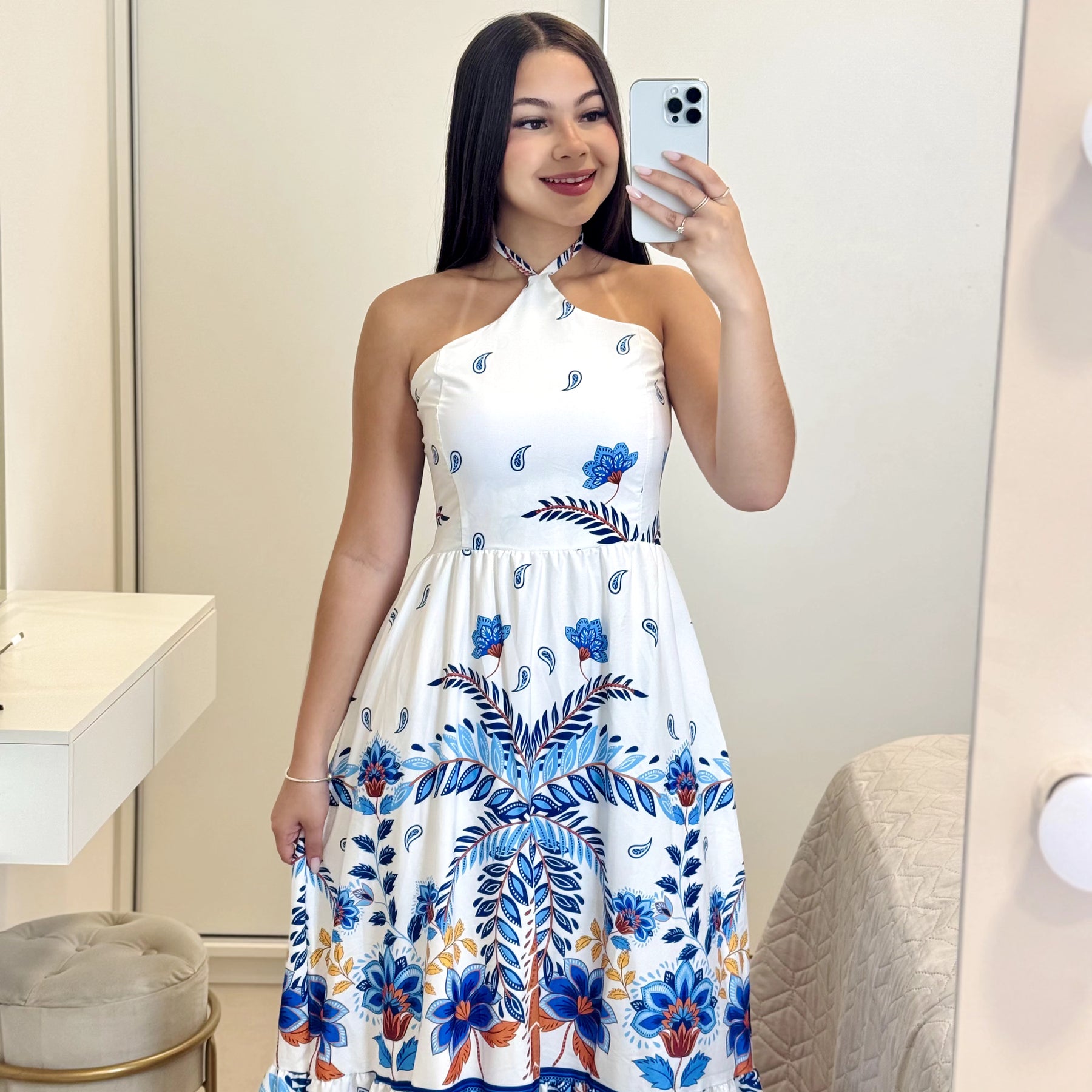 Vestido Longo Estampado Isabela *OUTLET*