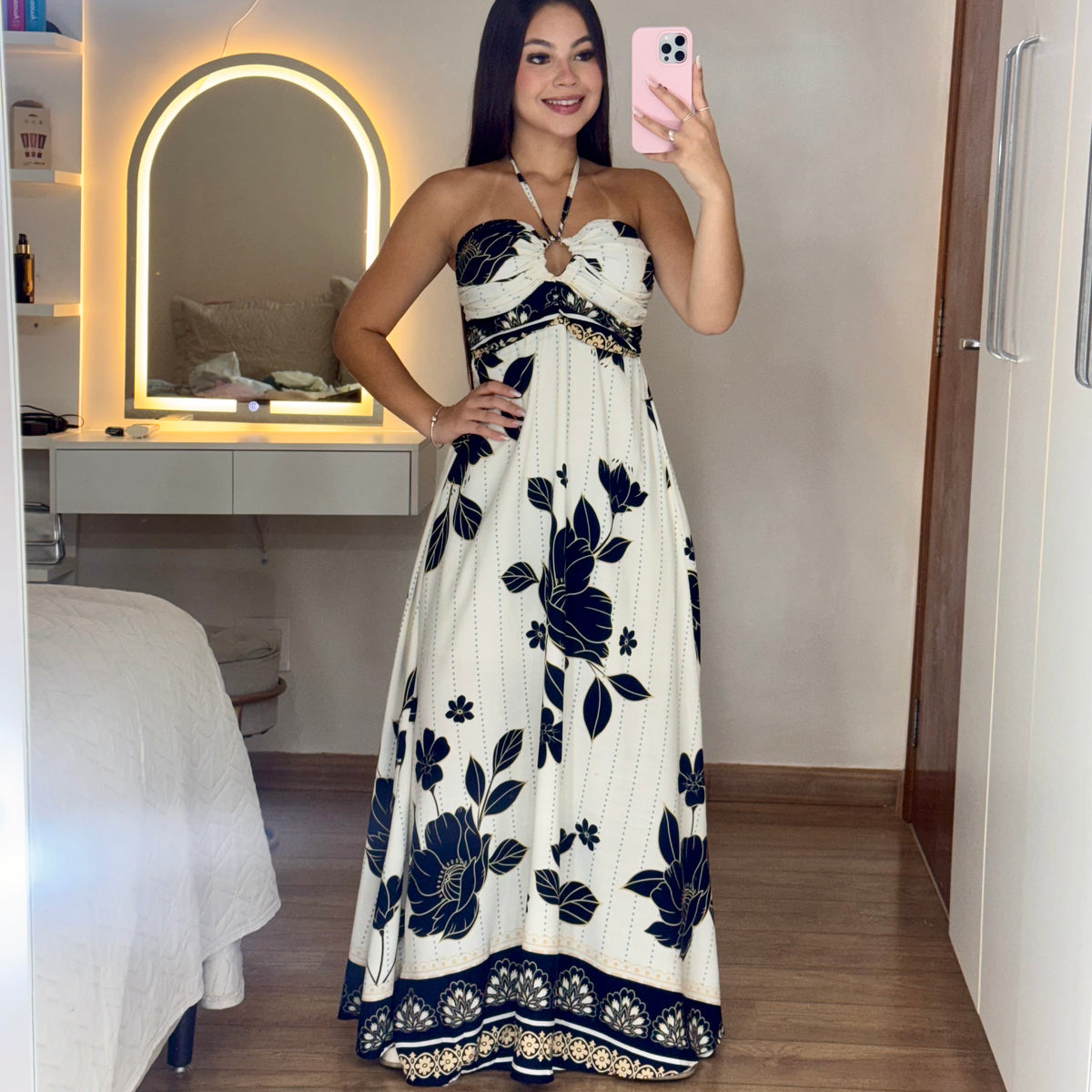 Vestido Longo Forrado Mariana