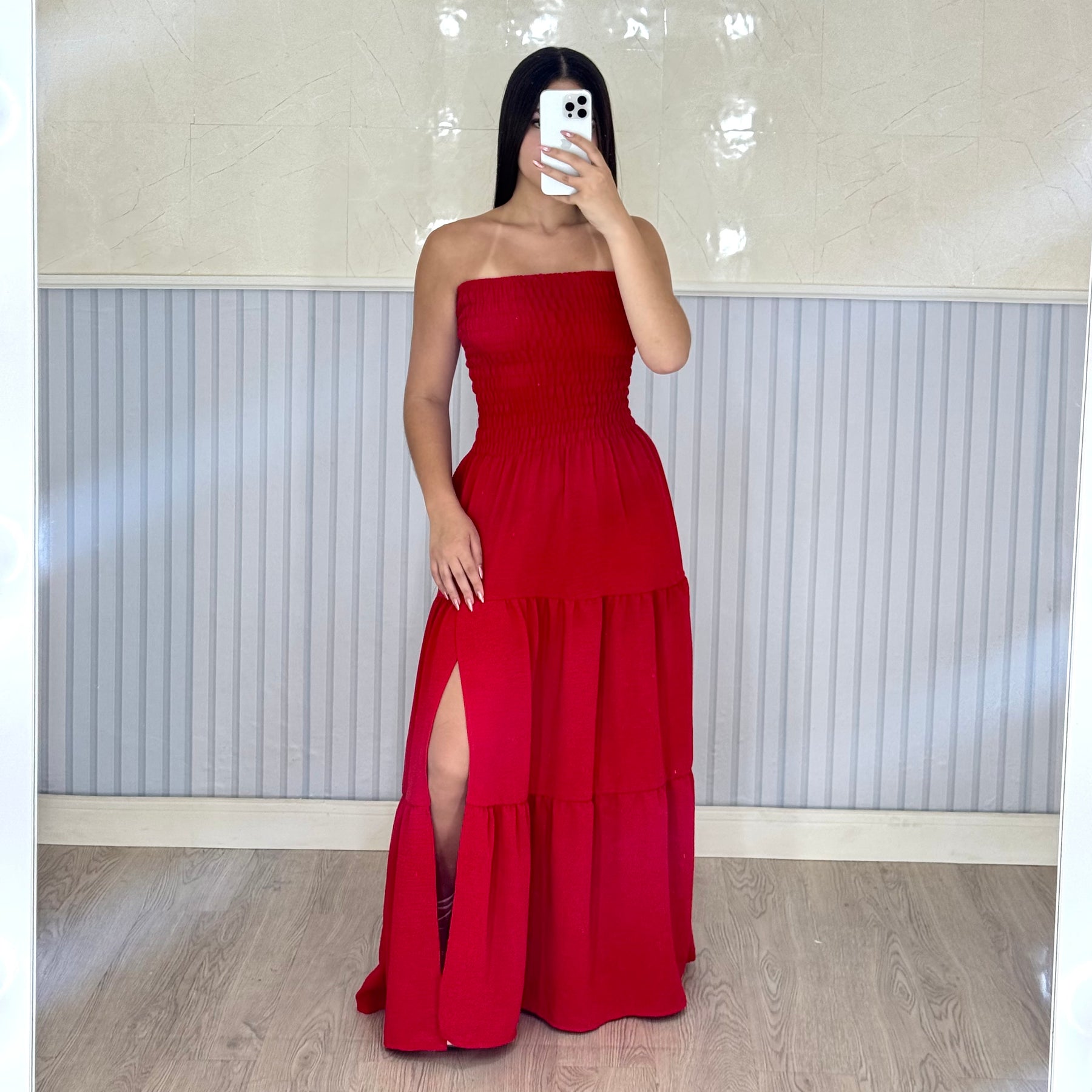 Vestido Longo Lastex Lauren