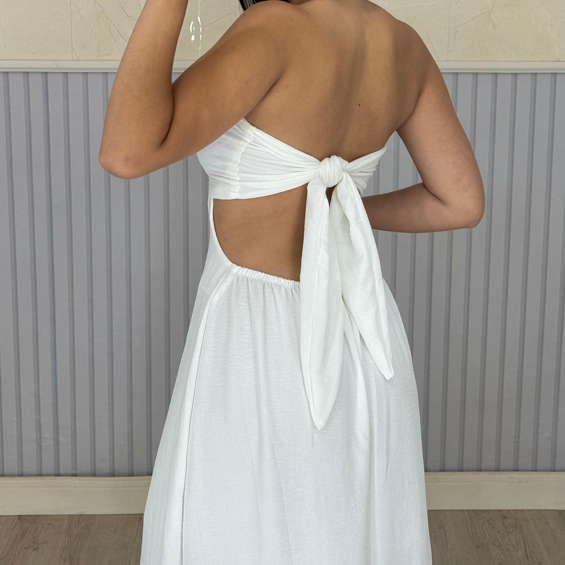 Vestido Longo Mariana Com Decote Frontal