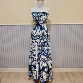 Vestido Longo Lastex Lauren