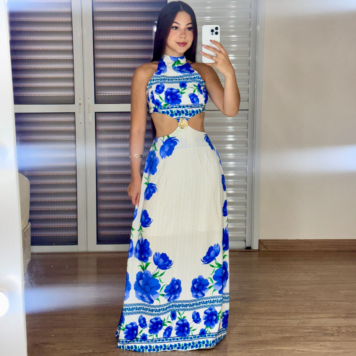 Vestido Longo Recorte Sophia