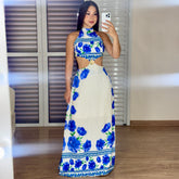 Vestido Longo Recorte Sophia