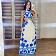 Vestido Longo Recorte Sophia