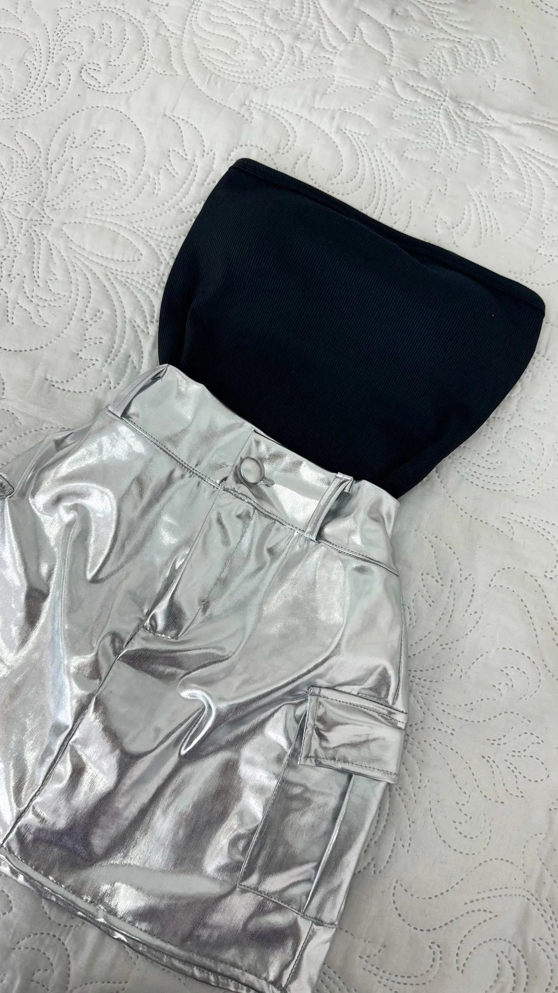 saia feminina, saia jeans, saia midi, saia curta, saia, saia metalizada
