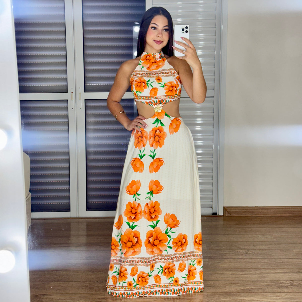 Vestido Longo Recorte Sophia