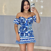 Vestido Curto Lastex Maju