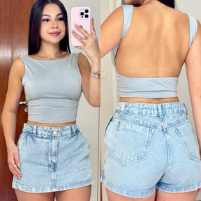 Cropped Regata Costas Abertas Suplex