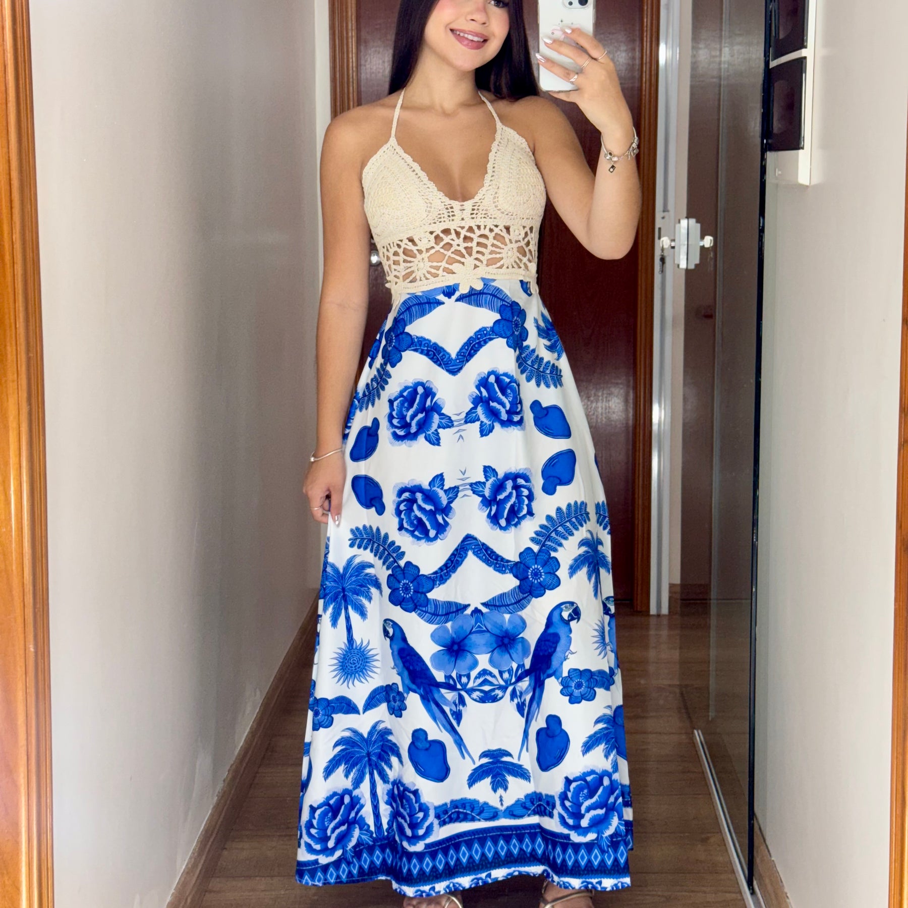 Vestido Crochê Max Midi Duda