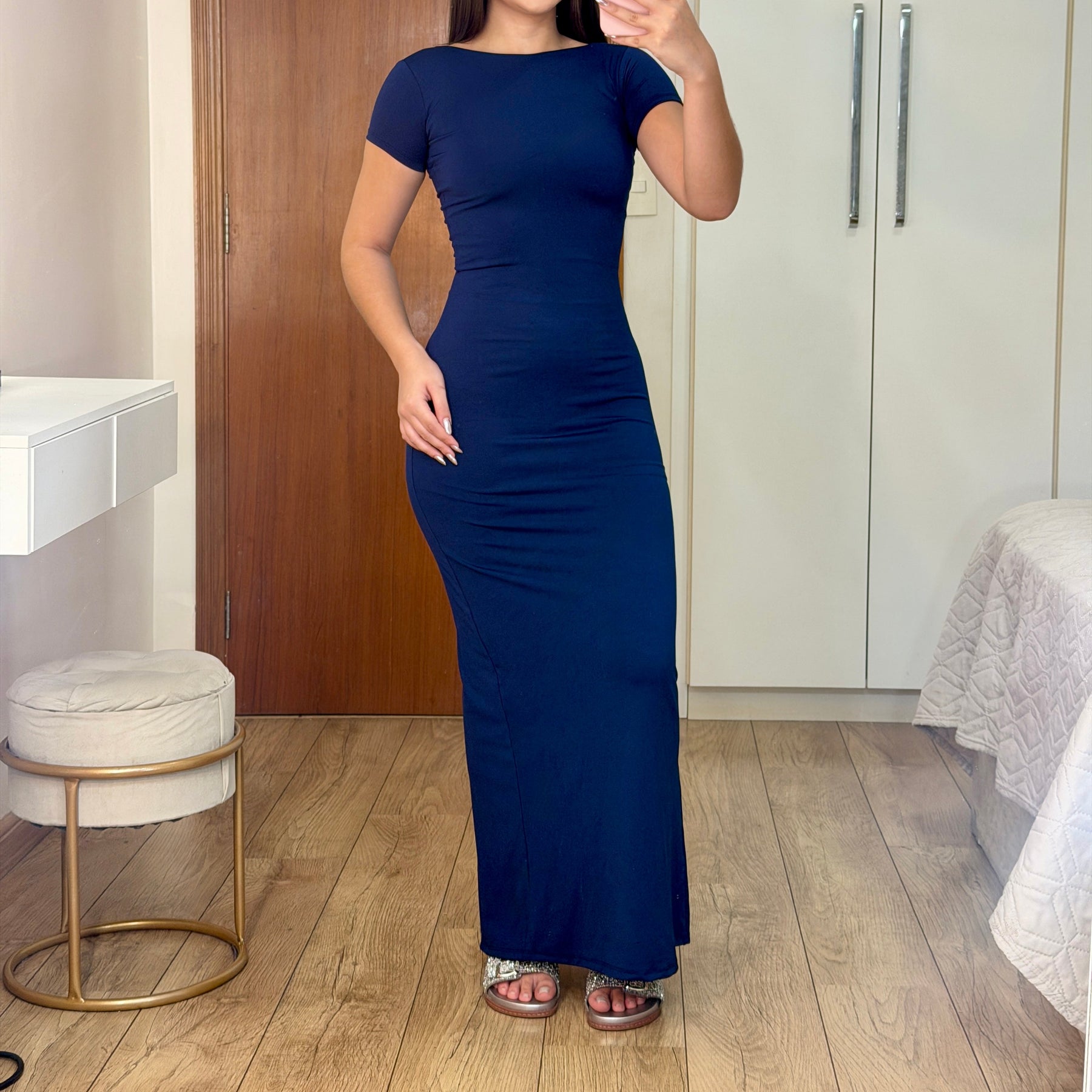 Vestido Longo Costas Abertas