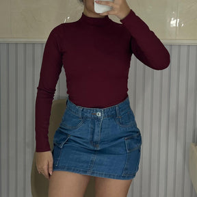 Body Canelado Manga Longa