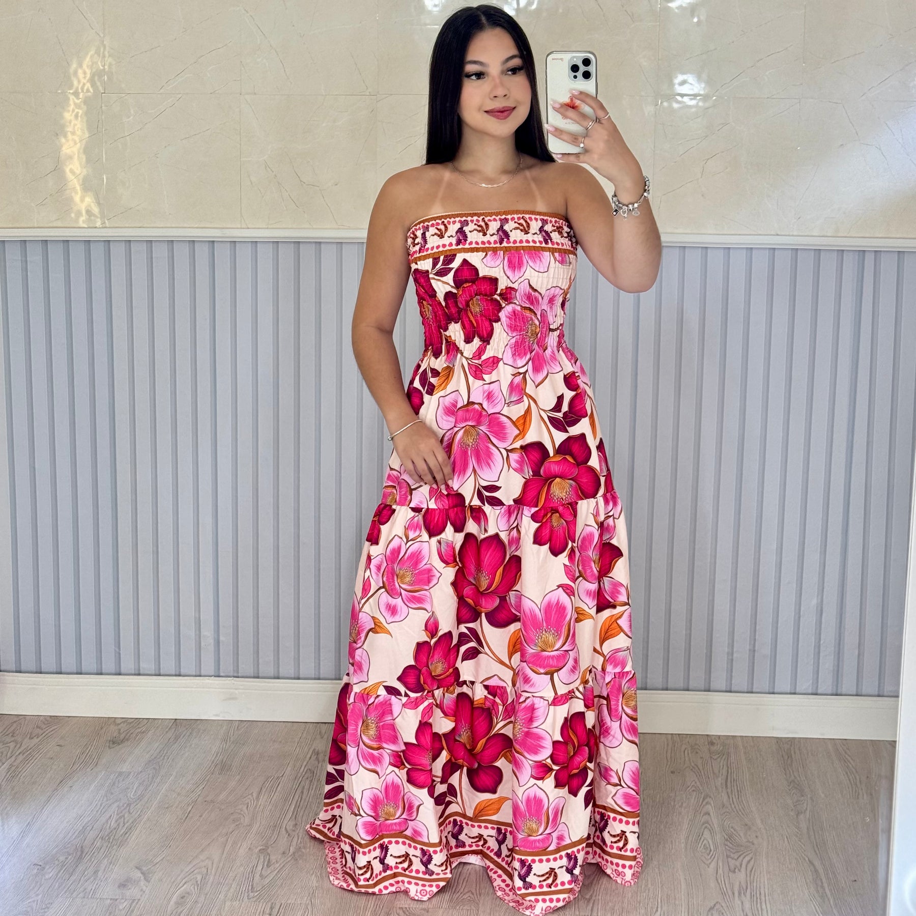 Vestido Longo Lastex Lauren