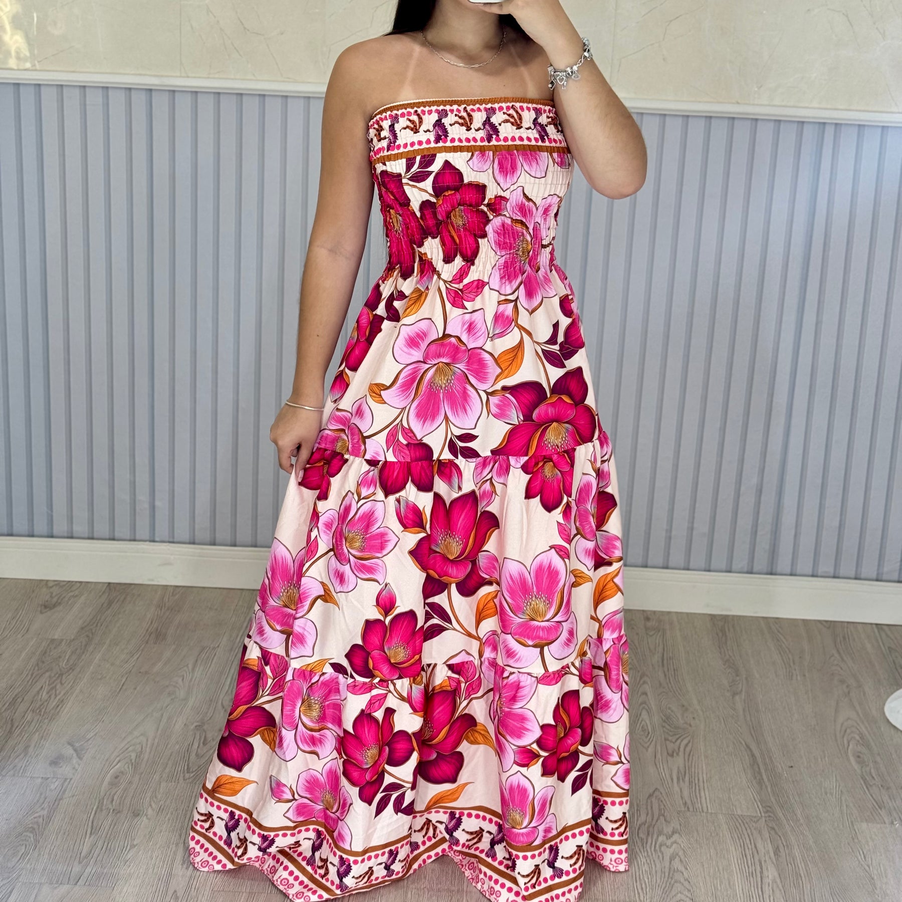 Vestido Longo Lastex Lauren