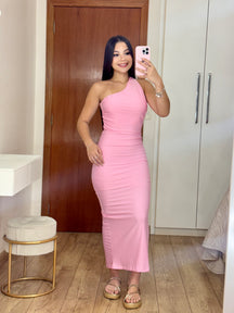 Vestido Longo Nula Manga Costas Abertas