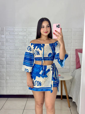 conjunto feminino, conjunto cropped e saia, conjunto cropped e kimono, conjunto para festa, conjunto de verão feminino, conjunto casual feminino