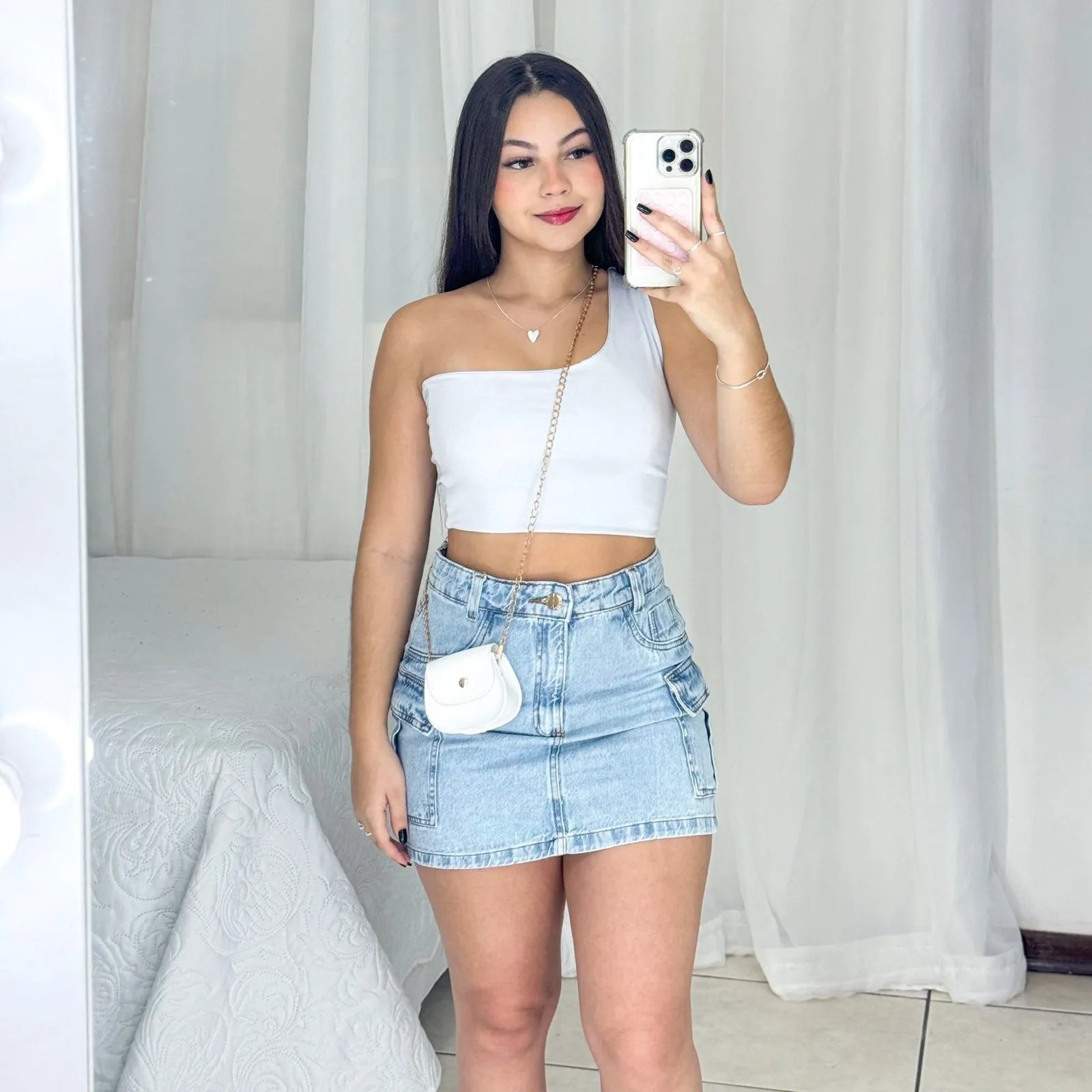 saia feminina, saia jeans, saia midi, saia curta, saia